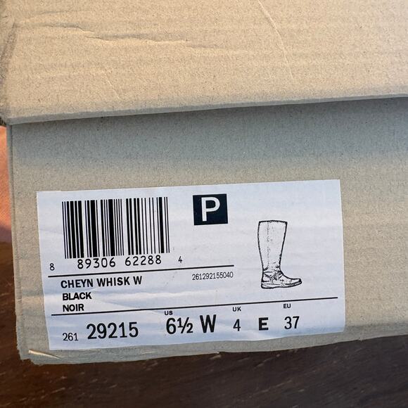 Clarks Cheyn Whisk Riding Boots 6.5 6.5W Wide Black NWT Riding Knee High Tall - Picture 3 of 7